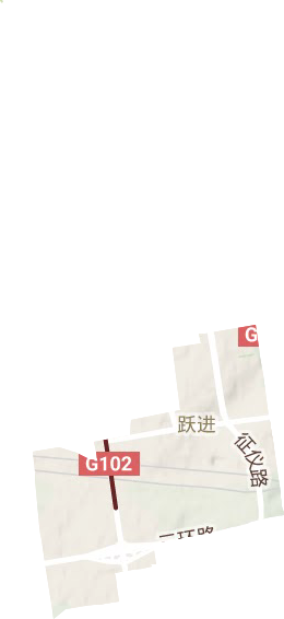跃进街道地形地图