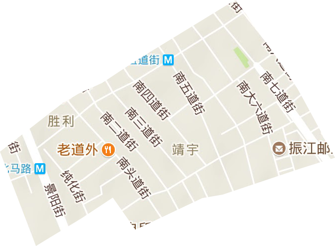 靖宇街道地形地图