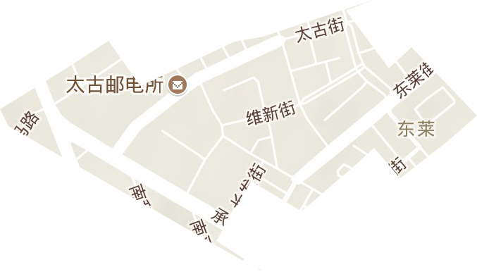 东莱街道地形地图