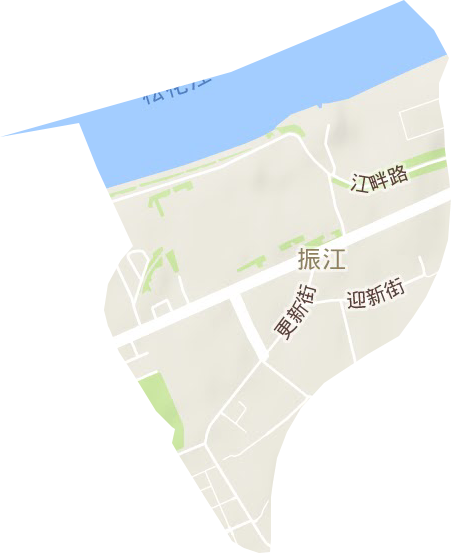振江街道地形地图