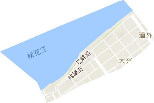 大兴街道地形地图