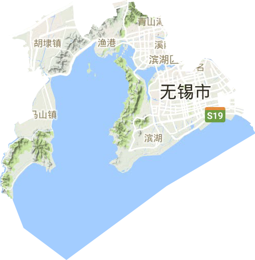 滨湖区地形地图