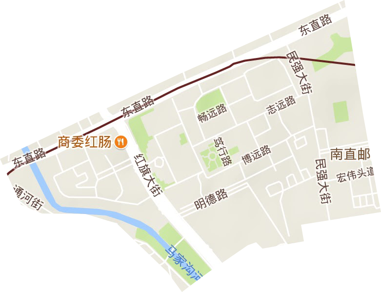 民强街道地形地图
