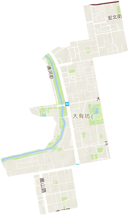 大有坊街道地形地图