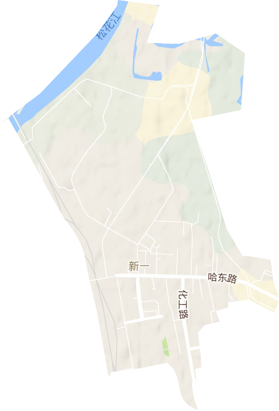 新一街道地形地图