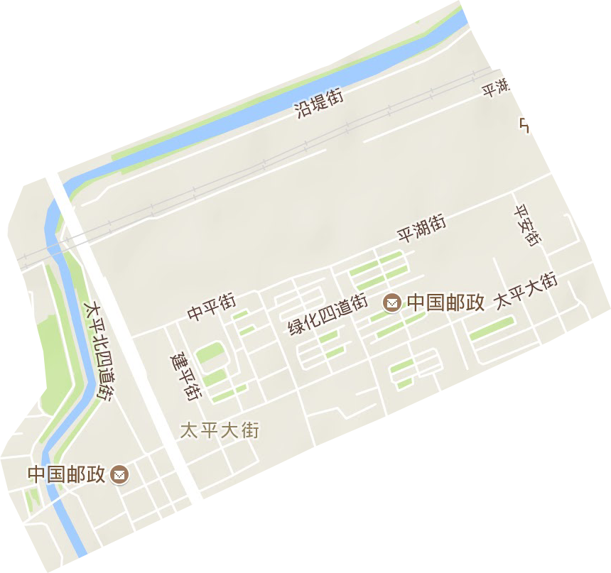 太平大街街道地形地图