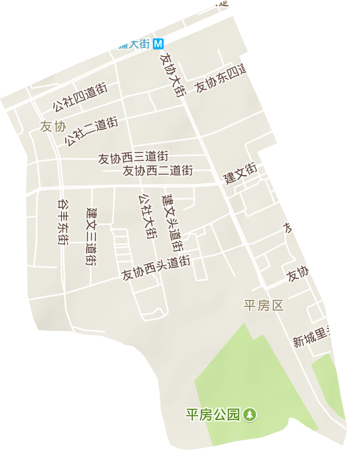 友协街道地形地图