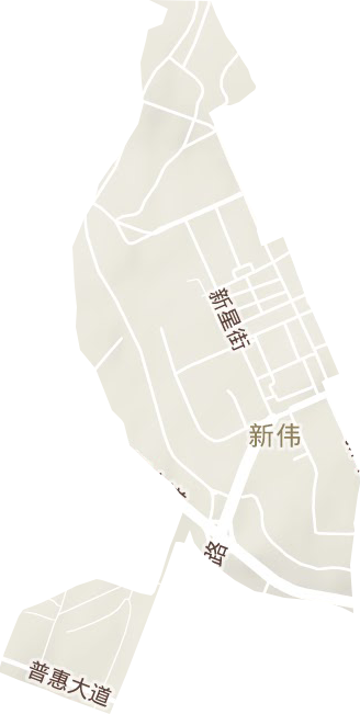 新伟街道地形地图