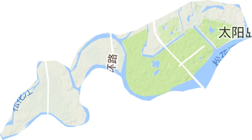 太阳岛街道地形地图