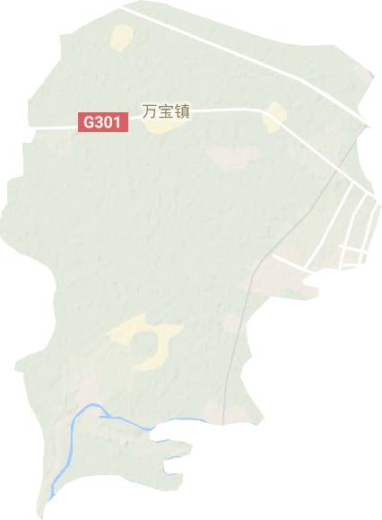 万宝街道地形地图