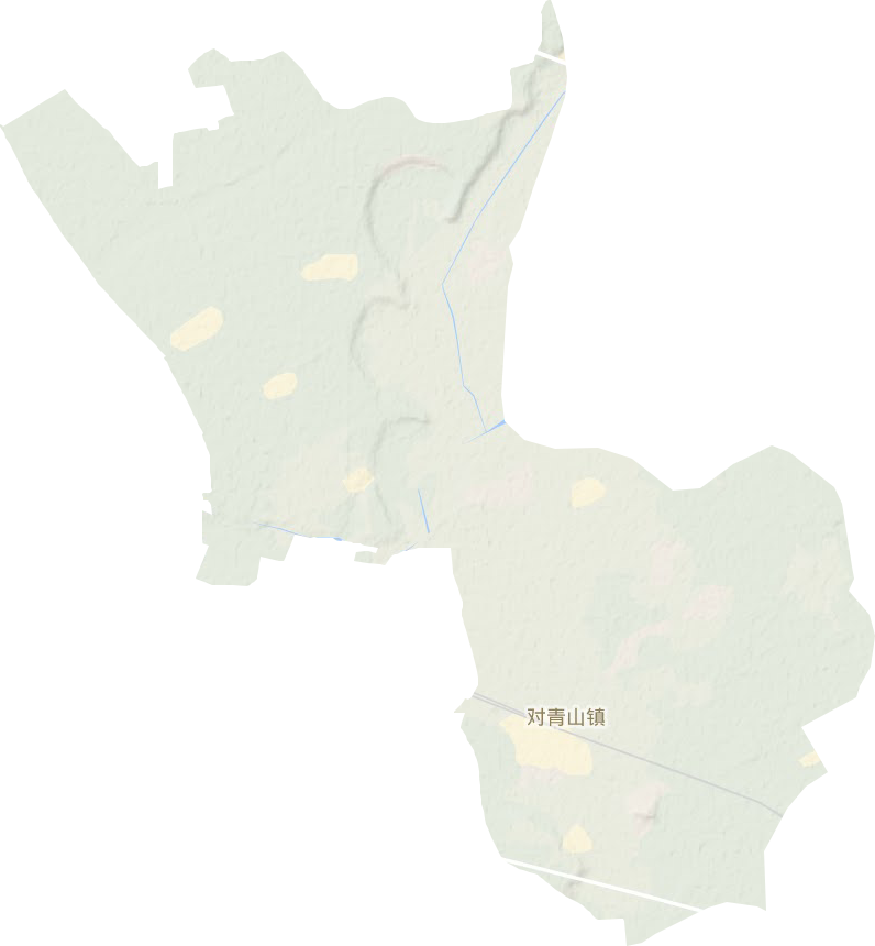 对青山镇地形地图