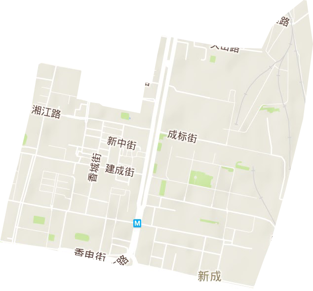 新成街道地形地图