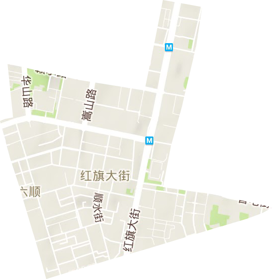 红旗街道地形地图