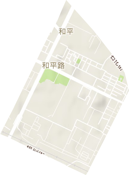 和平路街道地形地图