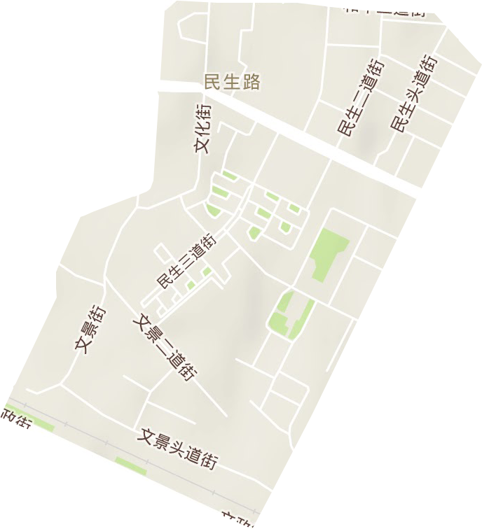 民生路街道地形地图