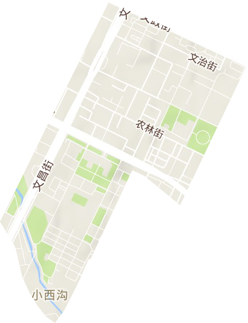 文政街道地形地图