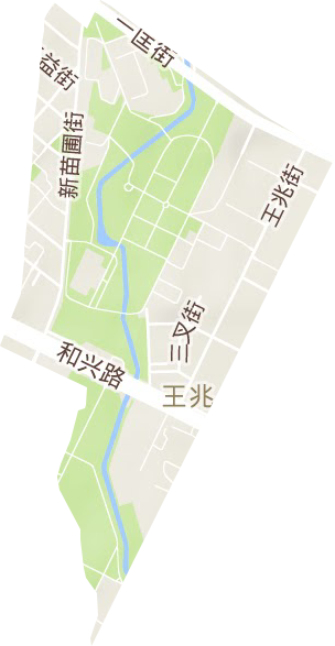 王兆街道地形地图