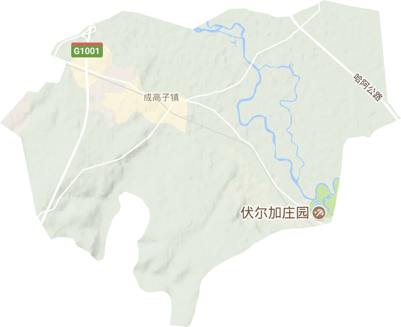 成高子镇地形地图