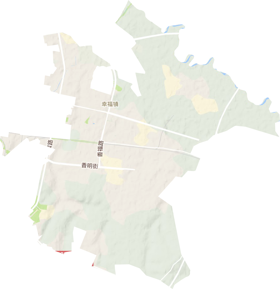 幸福镇地形地图
