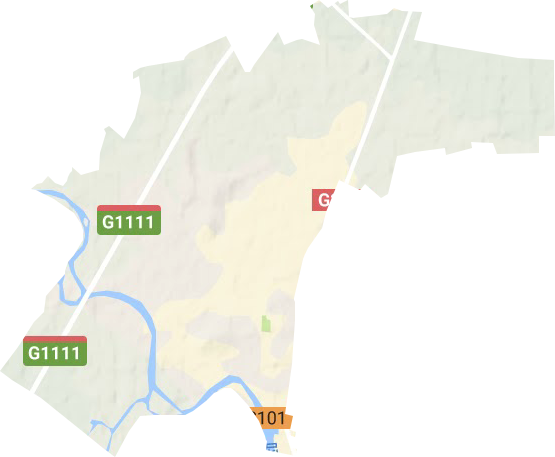 兰河街道地形地图