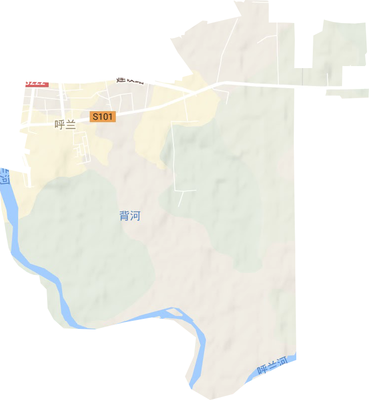 建设路街道地形地图