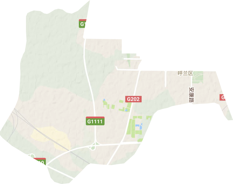 学院路街道地形地图