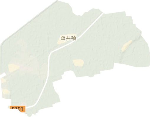 双井街道地形地图