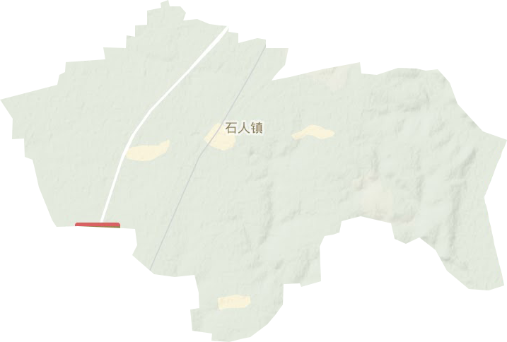 石人镇地形地图
