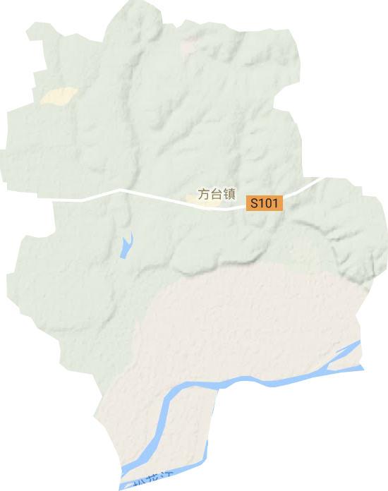 方台镇地形地图