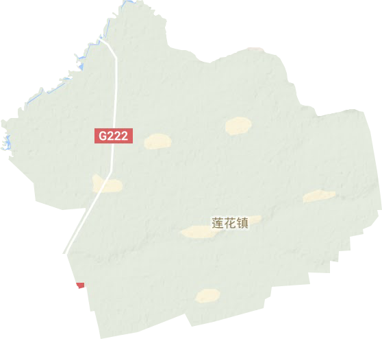 莲花镇地形地图