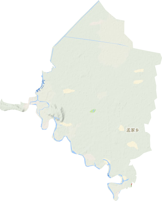 孟家乡地形地图