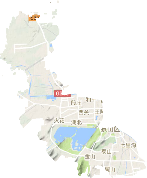 泉山区地形地图