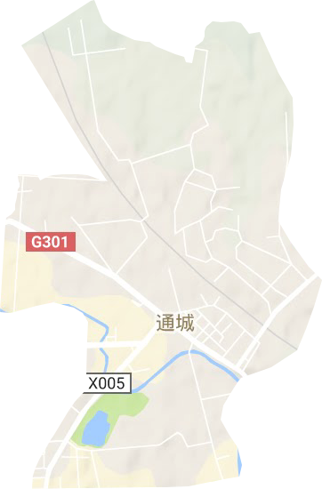 通城街道地形地图