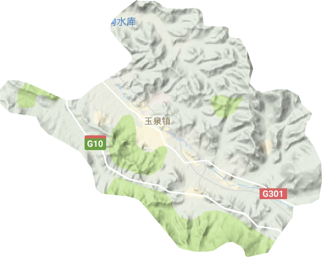 玉泉街道地形地图