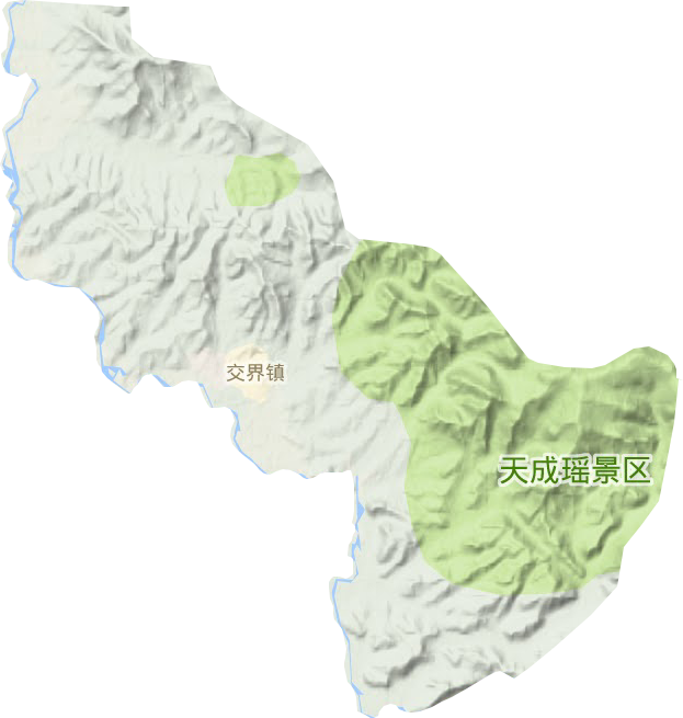 交界街道地形地图