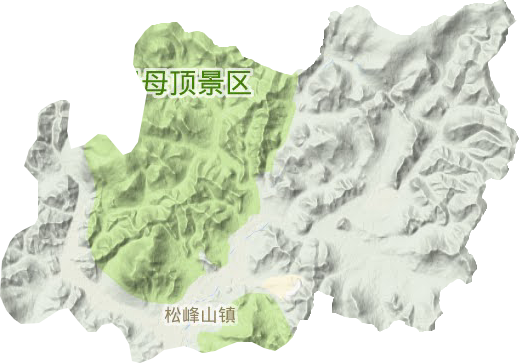 松峰山镇地形地图