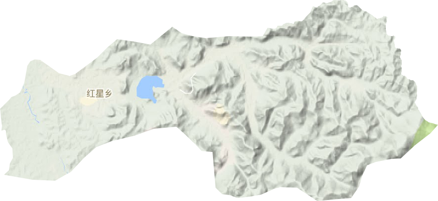 红星镇地形地图