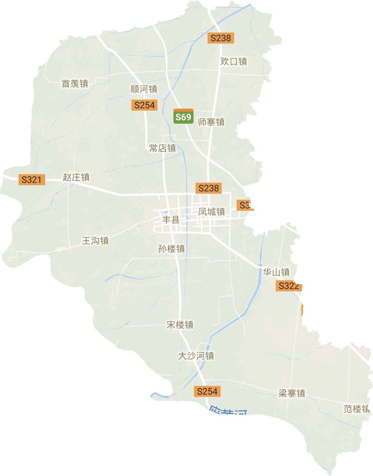 丰县地形地图