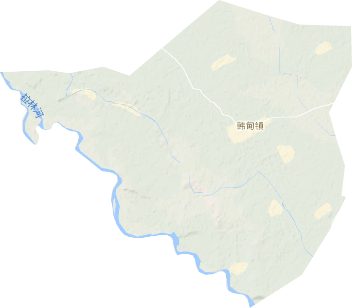 韩甸镇地形地图