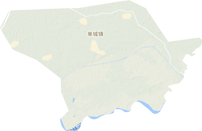单城镇地形地图