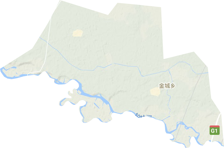 金城乡地形地图