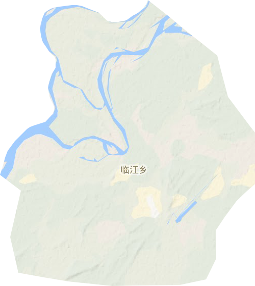 临江乡地形地图
