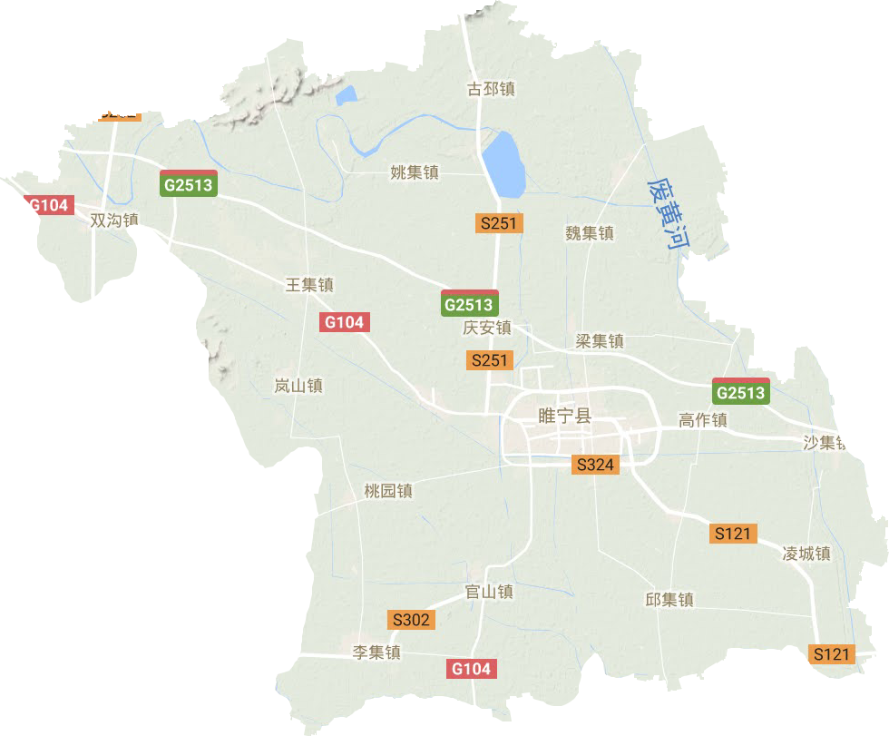 睢宁县地形地图