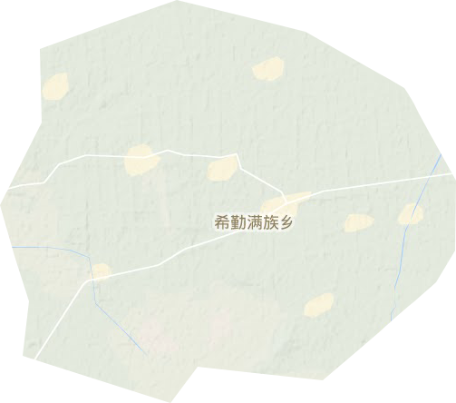 希勤满族乡地形地图
