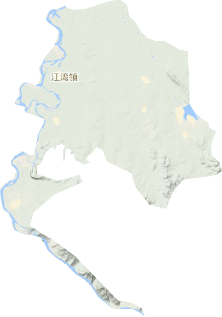 江湾镇地形地图