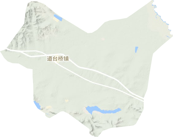 道台桥镇地形地图