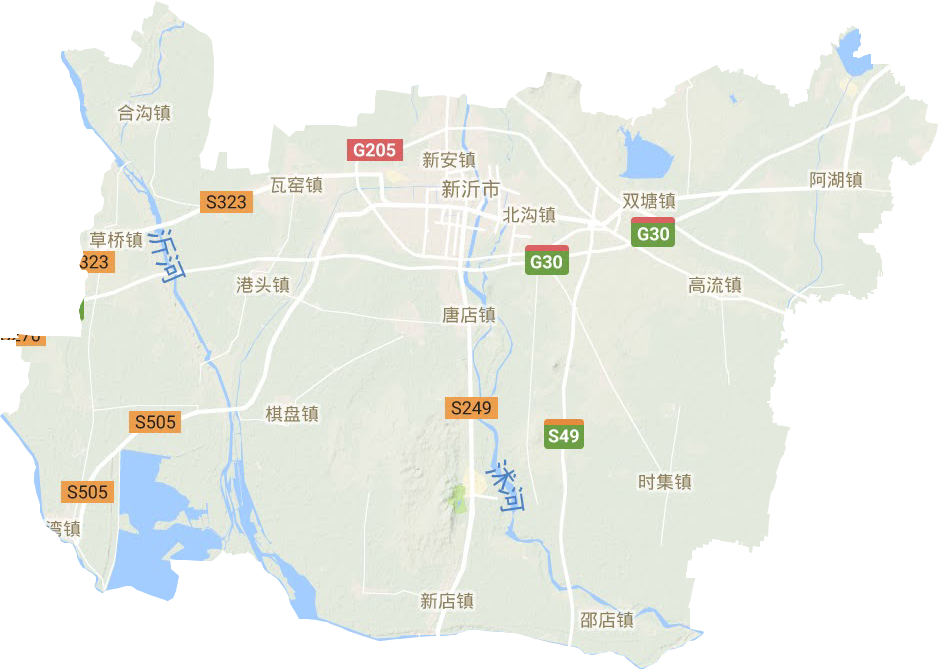 新沂市地形地图