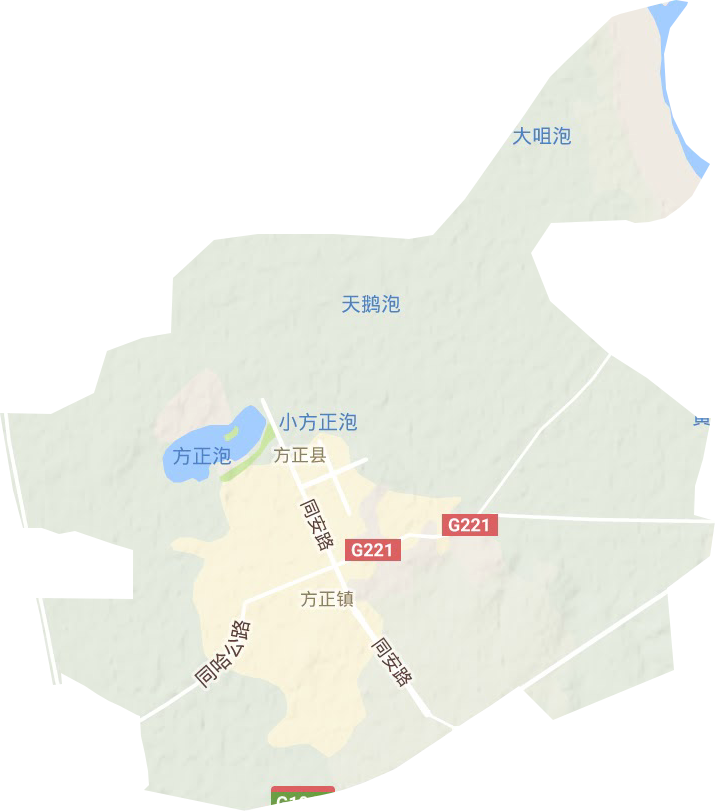 方正镇地形地图