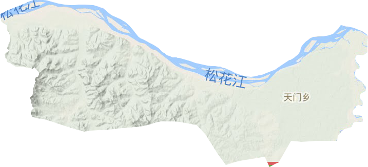 天门乡地形地图