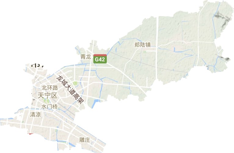 天宁区地形地图